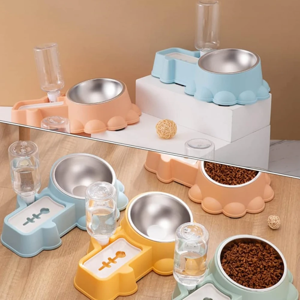 Food bowl with a bottle (rose)