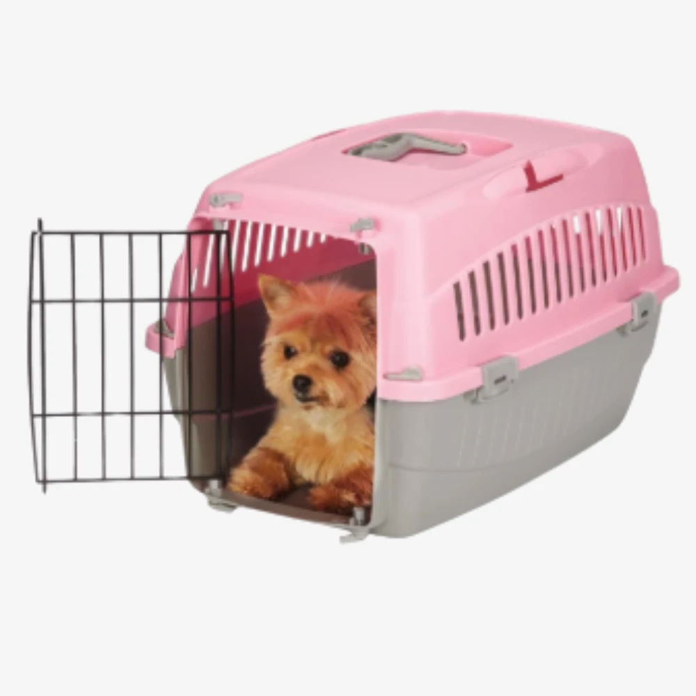 Plastic transport box with iron door 48 x 30 cm