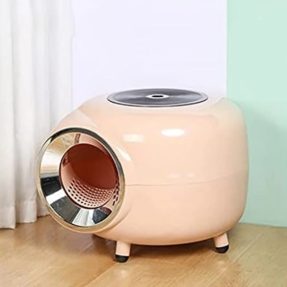 Large closed round liter box